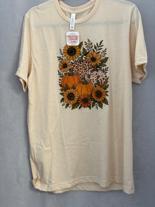 Sunflowers with Animal Print Pumpkins