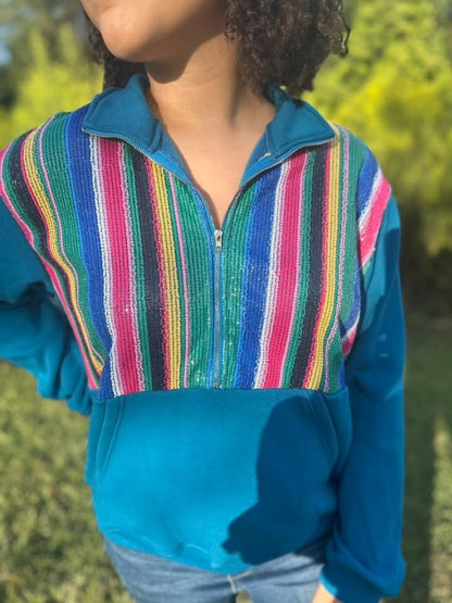 Teal Fiesta Pullover