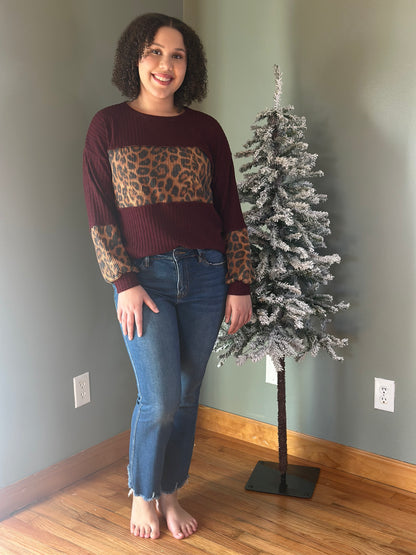 Wine Country Leopard Top