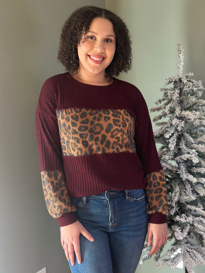 Wine Country Leopard Top