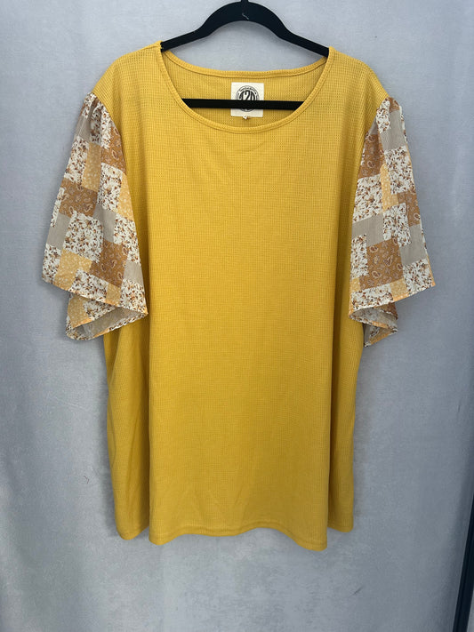 Mustard Flow Sleeve Top