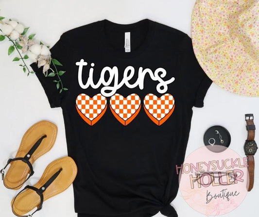 Tigers Checkered Hearts