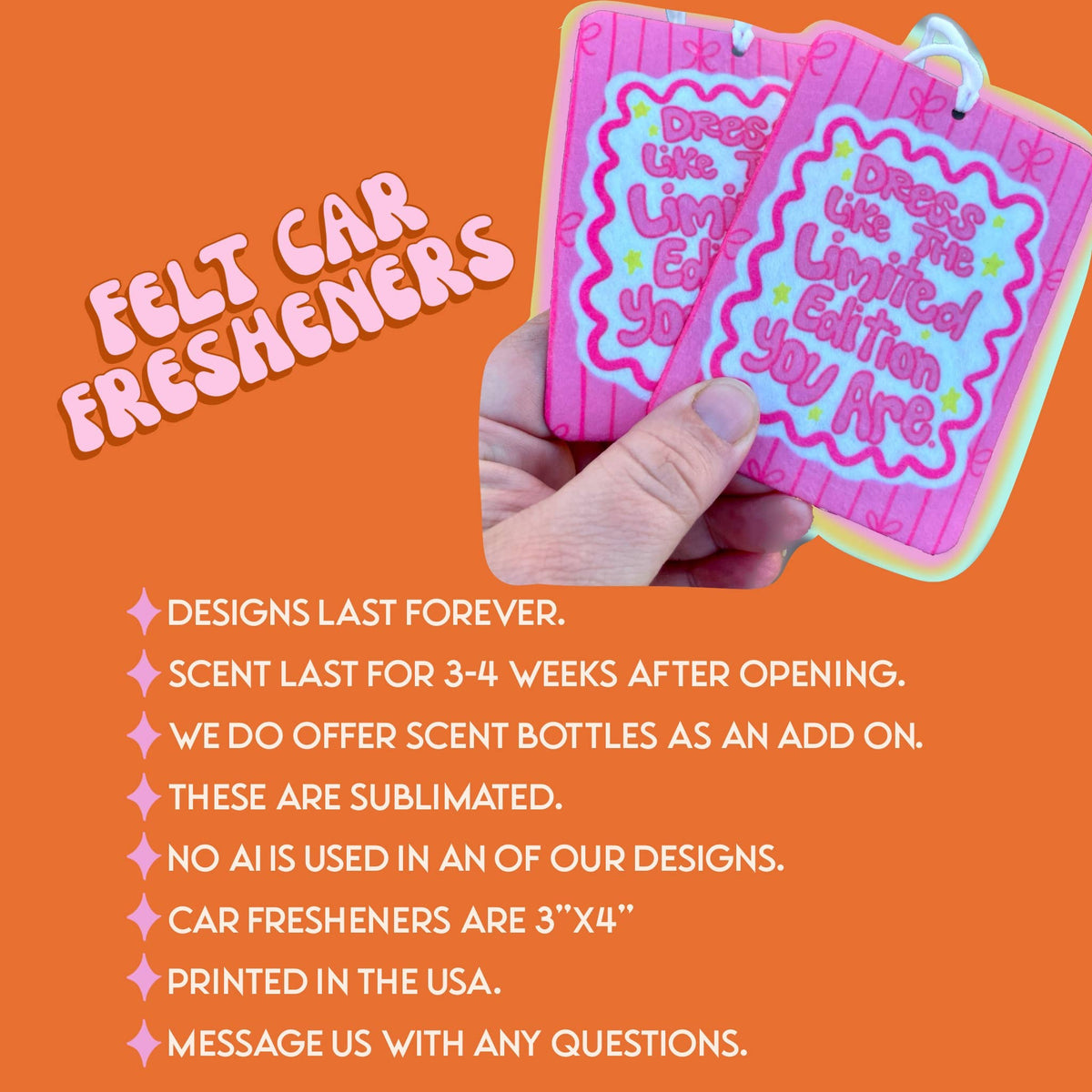 Shop small Christmas custom business name car fresheners : Vanilla
