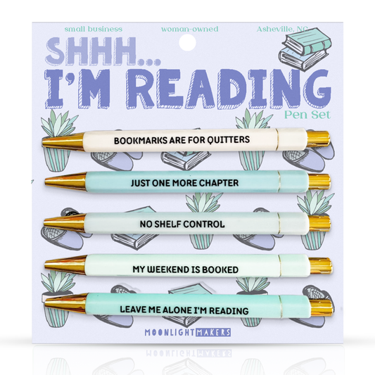Shh, I'm Reading - Pen Set - Gift, Book Lover